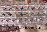 CRQ448 15.5 inches 14mm faceted round rose quartz beads