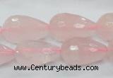 CRQ46 15.5 inches 14*20mm faceted teardrop natural rose quartz beads