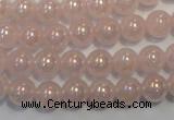 CRQ502 15.5 inches 8mm round AB-color rose quartz beads