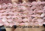 CRQ552 15.5 inches 12mm faceted coin rose quartz beads wholesale