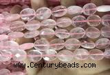 CRQ557 15.5 inches 10*14mm faceted oval rose quartz beads wholesale