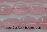 CRQ609 15.5 inches 10*14mm oval rose quartz beads wholesale