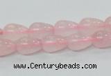 CRQ61 15.5 inches 8*10mm teardrop natural rose quartz beads wholesale