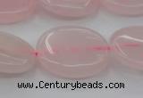 CRQ612 15.5 inches 15*20mm oval rose quartz beads wholesale