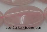 CRQ616 15.5 inches 25*35mm oval rose quartz beads wholesale