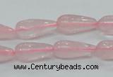 CRQ62 15.5 inches 8*20mm teardrop natural rose quartz beads wholesale