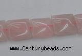 CRQ623 15.5 inches 14*14mm square rose quartz beads wholesale