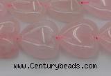 CRQ633 15.5 inches 20*20mm heart rose quartz beads wholesale