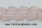 CRQ64 15.5 inches 10*14mm teardrop natural rose quartz beads wholesale