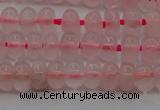 CRQ680 15.5 inches 4*6mm rondelle rose quartz beads wholesale