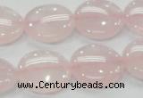 CRQ73 15.5 inches 20mm flat round natural rose quartz beads