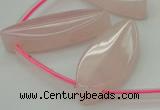 CRQ738 Top drilled 15*35mm marquise rose quartz beads