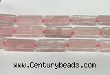 CRQ752 15.5 inches 20*40mm rectangle rose quartz beads