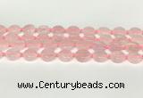 CRQ765 15.5 inches 14mm flat round rose quartz beads