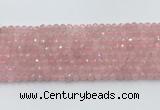 CRQ785 15.5 inches 5mm faceted round rose quartz beads wholesale