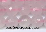 CRQ797 15.5 inches 8mm faceted round rose quartz gemstone beads