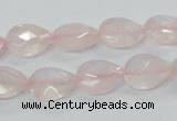 CRQ86 15.5 inches 10*14mm faceted teardrop natural rose quartz beads