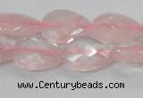 CRQ88 15.5 inches 13*18mm faceted teardrop natural rose quartz beads