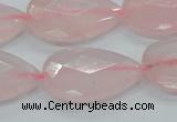 CRQ90 15.5 inches 20*30mm faceted teardrop natural rose quartz beads