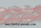 CRQ91 15.5 inches 13*18mm faceted oval natural rose quartz beads