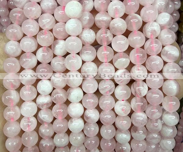 CRQ918 15 inches 8mm round Madagascar rose quartz beads wholesale