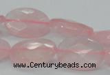 CRQ92 15.5 inches 18*25mm faceted oval natural rose quartz beads