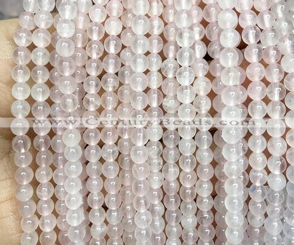 CRQ922 15 inches 4mm round natural rose quartz beads wholesale