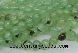 CRU100 15.5 inches 6mm round green rutilated quartz beads wholesale