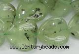 CRU108 15.5 inches 20*20mm heart green rutilated quartz beads