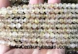 CRU1101 15 inches 4mm round golden rutilated quartz beads