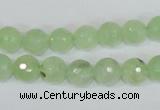 CRU202 15.5 inches 10mm faceted round green rutilated quartz beads