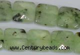 CRU213 15 inches 16*16mm faceted square green rutilated quartz beads