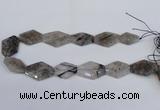 CRU352 18*25mm - 25*35mm freeform black rutilated quartz beads