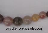 CRU420 15.5 inches 6mm - 14mm round Multicolor rutilated quartz beads