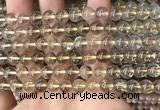 CRU630 15.5 inches 7mm round golden rutilated quartz beads