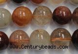 CRU656 15.5 inches 14mm round Multicolor rutilated quartz beads