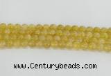 CRU660 15.5 inches 8mm round golden rutilated quartz beads