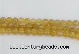 CRU661 15.5 inches 10mm round golden rutilated quartz beads