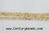 CRU665 15.5 inches 3mm faceted round golden rutilated quartz beads