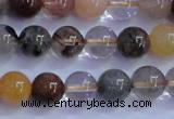 CRU751 15.5 inches 6mm round Multicolor rutilated quartz beads