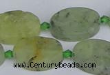 CRU784 15.5 inches 16*22mm oval green rutilated quartz beads