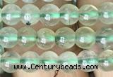 CRU810 15.5 inches 4mm round green rutilated quartz beads