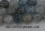 CRU853 15.5 inches 10mm round blue rutilated quartz beads