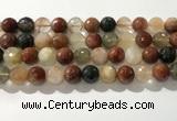 CRU915 15.5 inches 12mm faceted round mixed rutilated quartz beads
