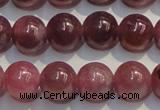 CRZ1005 15.5 inches 6mm - 6.5mm round A+ grade natural ruby beads