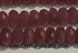 CRZ1019 15.5 inches 5*7mm faceted rondelle A grade ruby beads