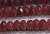 CRZ1025 15.5 inches 3*5mm faceted rondelle AA grade ruby beads