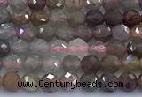 CRZ1204 15 inches 4mm faceted round ruby sapphire beads