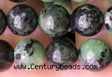 CRZ772 15.5 inches 8mm round ruby zoisite beads wholesale