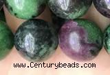 CRZ775 15.5 inches 14mm round ruby zoisite beads wholesale